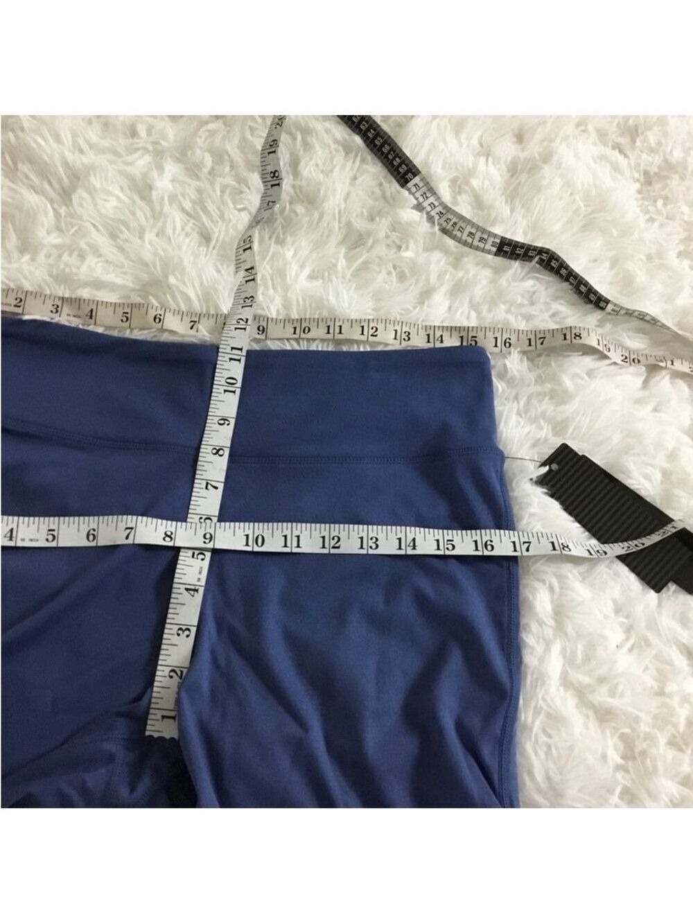 Bebe Sport thistle blue rhinestone logo ruched side bike short XL - Picture 8 of 10